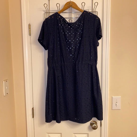 Dark blue swimsuit coverup - Picture 4 of 4